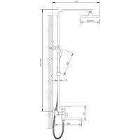 Душевая стойка BELZ B24817-5 брашированное золото