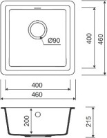 Мойка кухонная IDDIS Tanto TU2P461i87