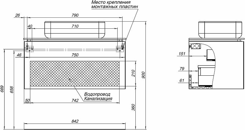 Тумба с раковиной Allen Brau Infinity 85 1+1, подвесная, олива матовый, столешница графит структ