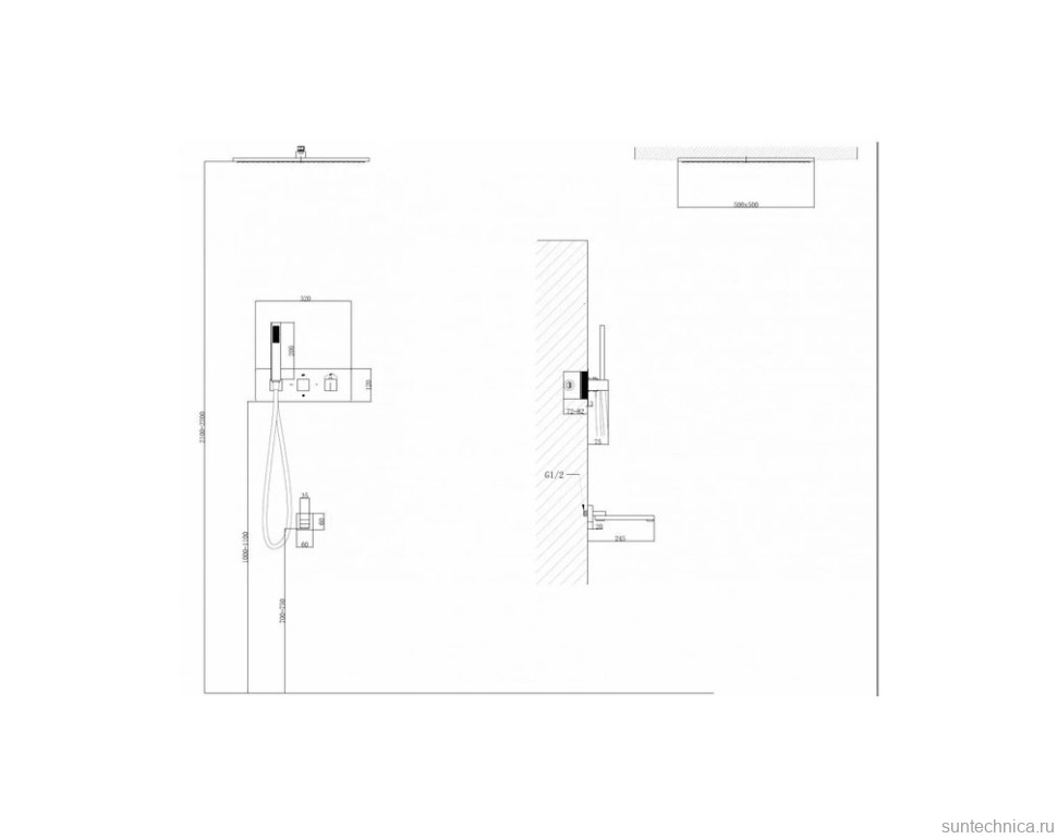 Душевой комплект Abber Daheim AF8254SP С ВНУТРЕННЕЙ ЧАСТЬЮ, сатин