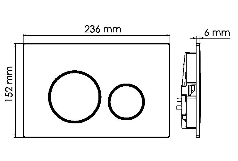 Кнопка смыва для унитаза Wasserkraft RG02 АБС-пластик, цвет розовое золото