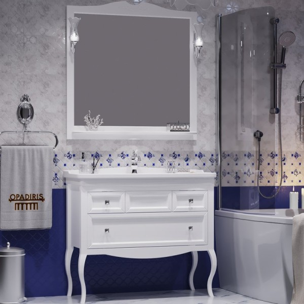 Мебель для ванной комнаты Opadiris Валери 105 белая