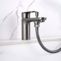 Смеситель на борт ванны AQUATEK Ника AQ1844BGM оружейная сталь