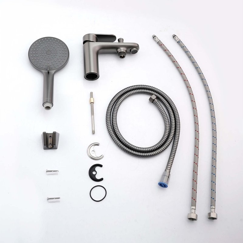 Смеситель на борт ванны AQUATEK Ника AQ1844BGM оружейная сталь