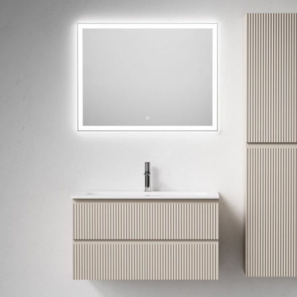 Мебель для ванной комнаты Sancos Snob R 90 подвесная, beige soft, раковина СN7019