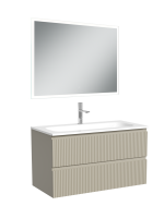 Мебель для ванной комнаты Sancos Snob R 90 подвесная, beige soft, раковина СN7019