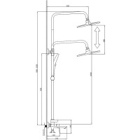 Душевая стойка AZARIO Alanti AZ-K2332-1MG золото матовое Душевая стойка AZARIO Alanti AZ-K2332-1MG золото матовое