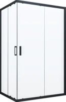 Душевой уголок Vegas Glass ZA-F Novo 120*110 02М 01 профиль черный матовый, стекло прозрачное