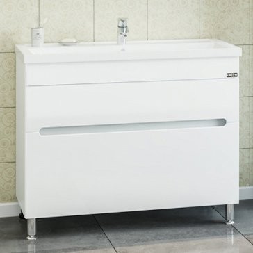 Тумба с раковиной СаНта Лондон (Фостер) 100 напольная, 2 ящика