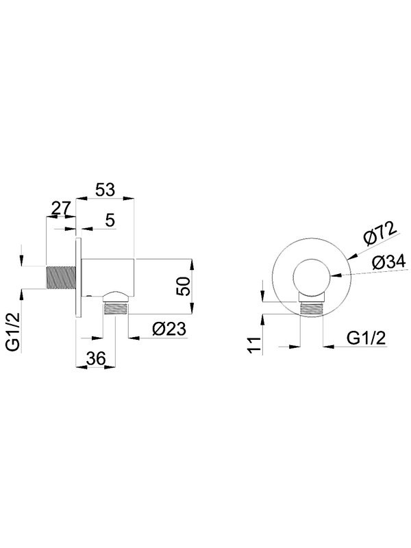 Шланговое подключение WHITECROSS Y1018CPB брашированная медь