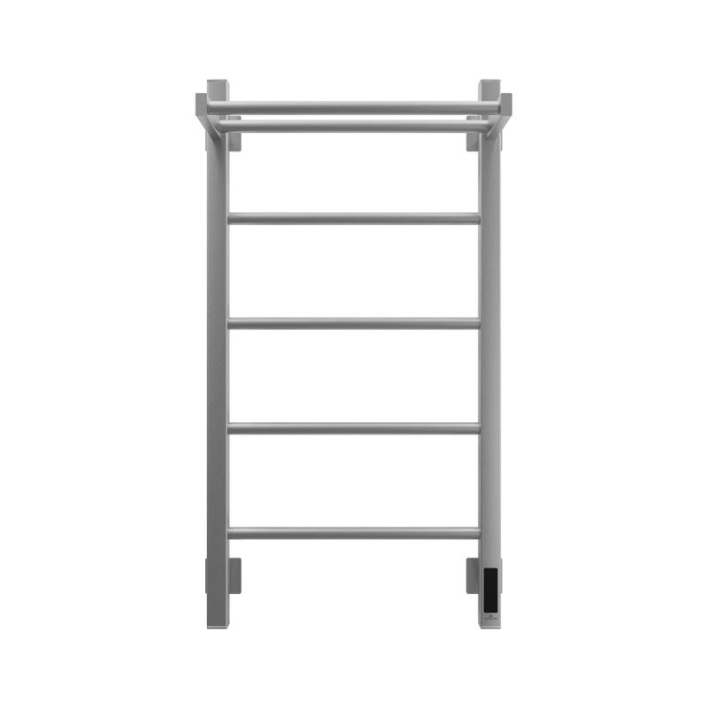 Полотенцесушитель электрический Grota App 430х800 NM EL 80x45 см, подключение справа, слева, скрытое подключение справа, матовый хром, лесенка, с полкой
