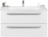 Тумба с раковиной Cezares Eco 90, bianco lucido, 2 ящика, ручки хром