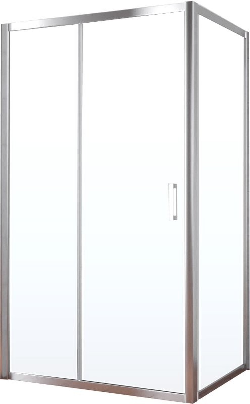 Душевой уголок Vegas Glass ZP+ZPV Tur Novo 140*90 08 01 профиль глянцевый хром, стекло прозрачное