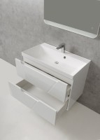 Мебель для ванной комнаты BelBagno Vittoria 90 подвесная, bianco lucido, белая глянцевая раковина