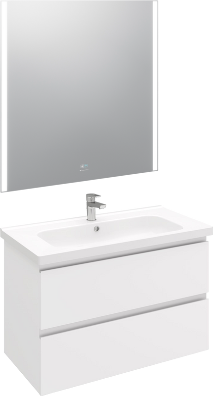 Мебель для ванной комнаты Laparet Electra 90 подвесная, белый глянец