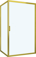 Душевой уголок Vegas Glass ZP+ZPV NOVO 100*90 03 01 профиль золото матовое, стекло прозрачное