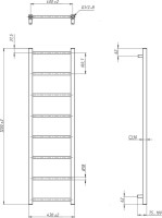 Полотенцесушитель водяной Grota Simple 43х120 полированный