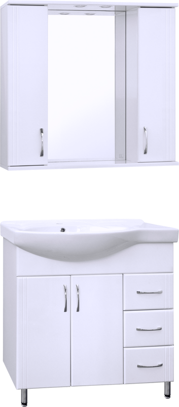 Мебель для ванной комнаты Style Line Эко Стандарт №25 82 белая, правая