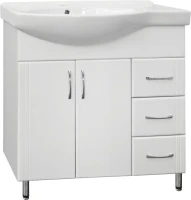 Мебель для ванной комнаты Style Line Эко Стандарт №25 82 белая, правая