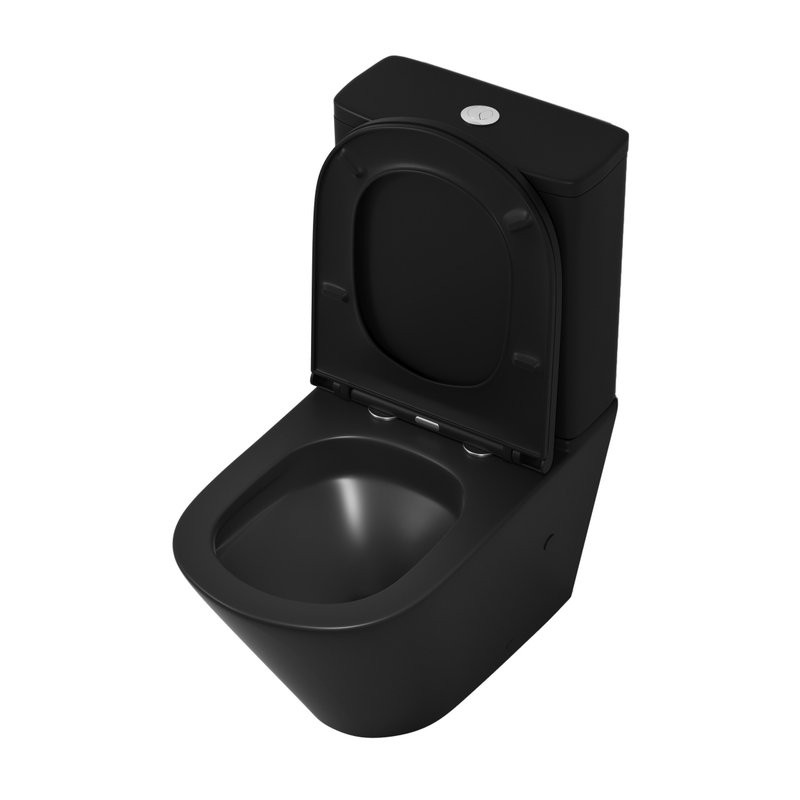 Унитаз-компакт напольный Grossman Торнадо GR-4449BMSQ матовый черный