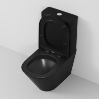 Унитаз-компакт напольный Grossman Торнадо GR-4449BMSQ матовый черный