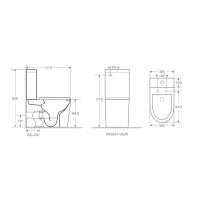 Унитаз-компакт напольный Grossman Торнадо GR-4449BMSQ матовый черный