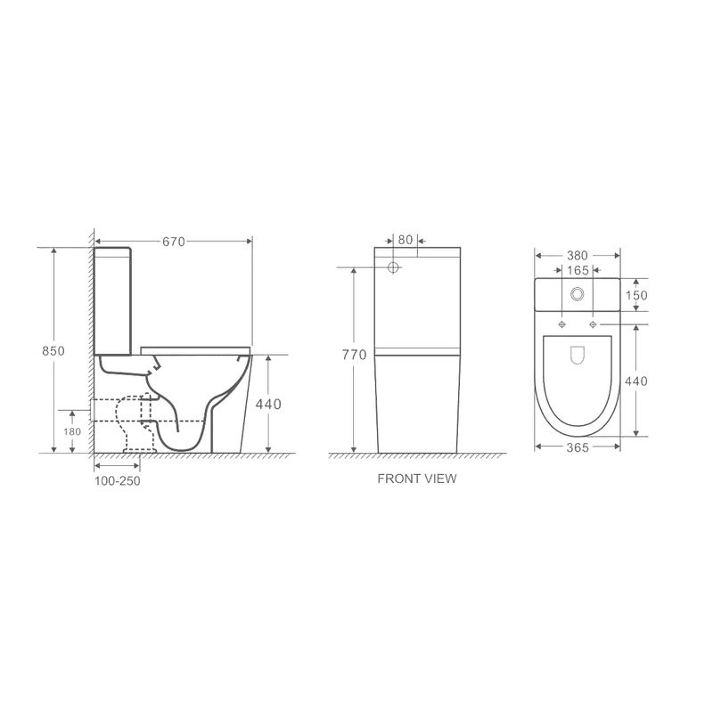 Унитаз-компакт напольный Grossman Торнадо GR-4449BMSQ матовый черный