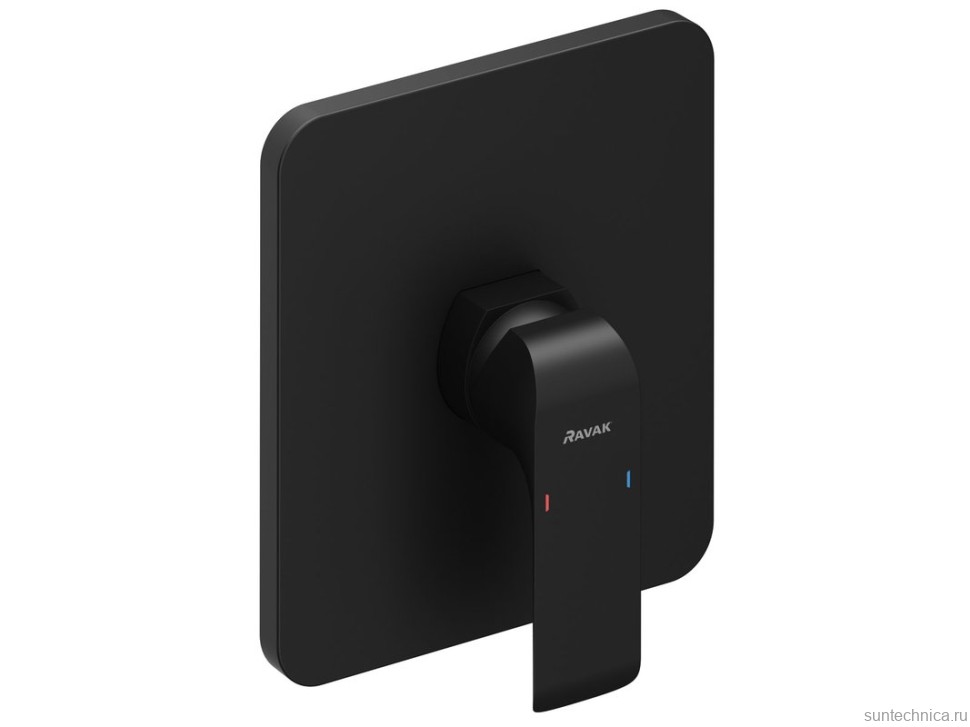 Встраиваемый смеситель для душа и ванны Ravak Flat FL 066.20 матовый черный
