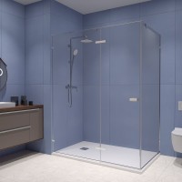 Душевой уголок RGW Stilvoll SV-040 100х80 профиль хром, стекло прозрачное