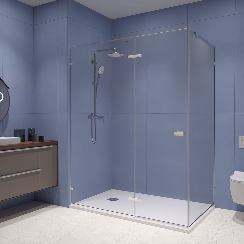 Душевой уголок RGW Stilvoll SV-040 100х80 профиль хром, стекло прозрачное