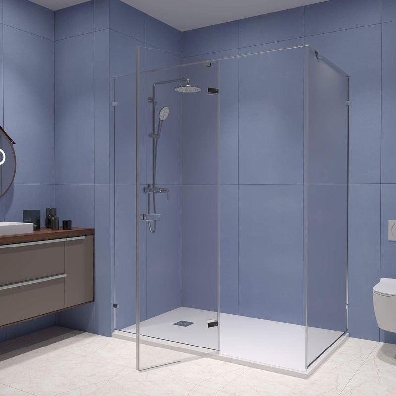 Душевой уголок RGW Stilvoll SV-040 100х80 профиль хром, стекло прозрачное