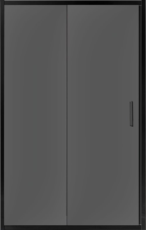 Душевая дверь в нишу Vincea Garda VDS-1G120CGB 120 см, профиль чёрный, стекло тонированное