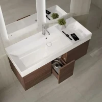 Тумба с раковиной KERAMA MARAZZI Grande 120 структурированный орех