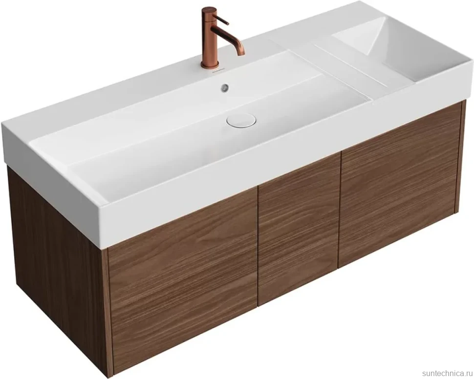 Тумба с раковиной KERAMA MARAZZI Grande 120 структурированный орех