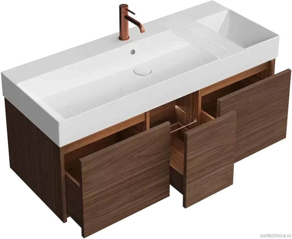 Тумба с раковиной KERAMA MARAZZI Grande 120 структурированный орех