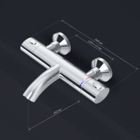 Термостатический смеситель AM.PM Sense 5 F7550064 для ванны и душа Термостатический смеситель AM.PM Sense 5 F7550064 для ванны и душа