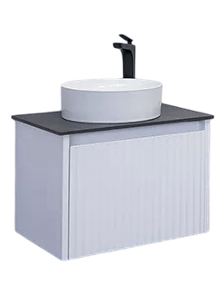 Тумба с раковиной Comforty Марсель 60 подвесная, матовая белая, раковина Comforty 9111