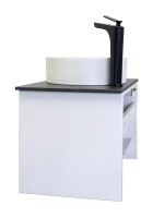 Тумба с раковиной Comforty Марсель 60 подвесная, матовая белая, раковина Comforty 9111