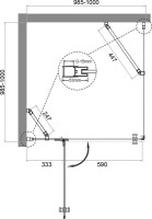 Душевой уголок BelBagno Kraft A-12-100-C-Cr L