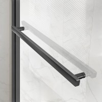 Душевой уголок Vincea Slim Soft VSR-1SS1011CLGM 110х100, профиль вороненая сталь, стекло прозрачное