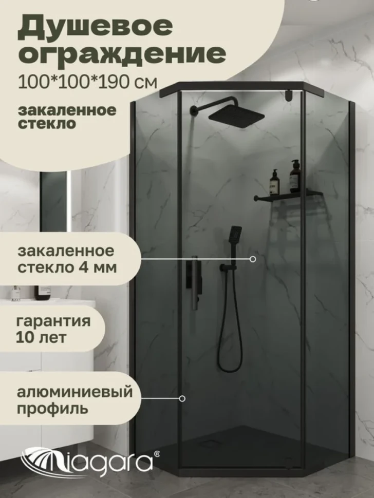 Душевая перегородка Niagara Eco NG-1010-14DT (100x100x190 см)