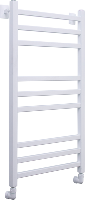 Полотенцесушитель водяной Comfysan Pioli-K W-8 80х40 80x45 см, матовый белый, лесенка