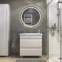 Мебель для ванной комнаты Vigo Holly 80 напольная, белая, раковина Como 80