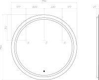 Мебель для ванной комнаты Vigo Holly 80 напольная, белая, раковина Como 80