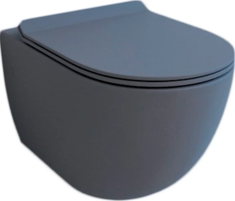 Комплект Унитаз подвесной Esbano Garcia ESUPGARCGM матовый серый + Инсталляция Fram + Кнопка ESINOVL17GW