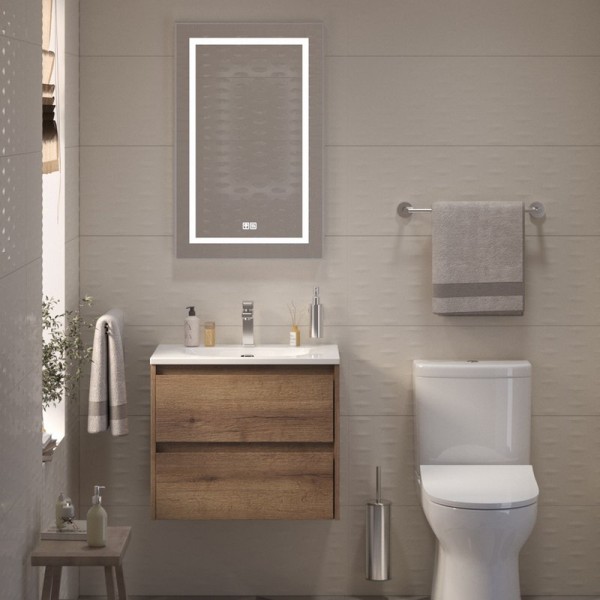 Мебель для ванной комнаты BelBagno Kraft 39 60 rovere tabacco, раковина BB-8099-3-60