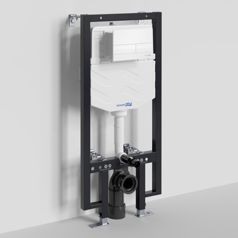 Система инсталляции для унитазов Wasserkraft Vils 56TLT.010.ME.WH04 с кнопкой смыва белой