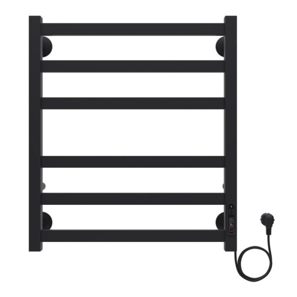 Полотенцесушитель Azario PALERMO 500/600 электрический ЧЕРНЫЙ R 6 пер.
