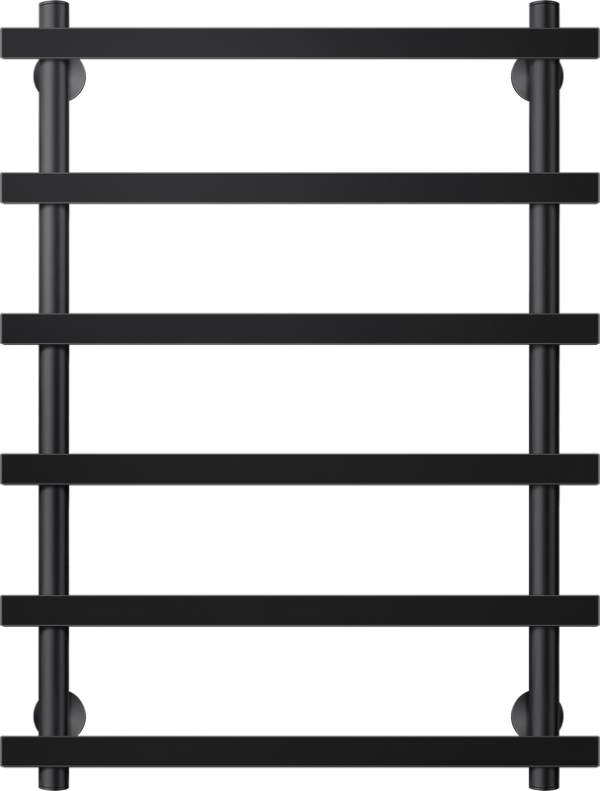 Полотенцесушитель электрический Secado Понтида 1, L 80x60 см, подключение слева, матовый черный, лесенка