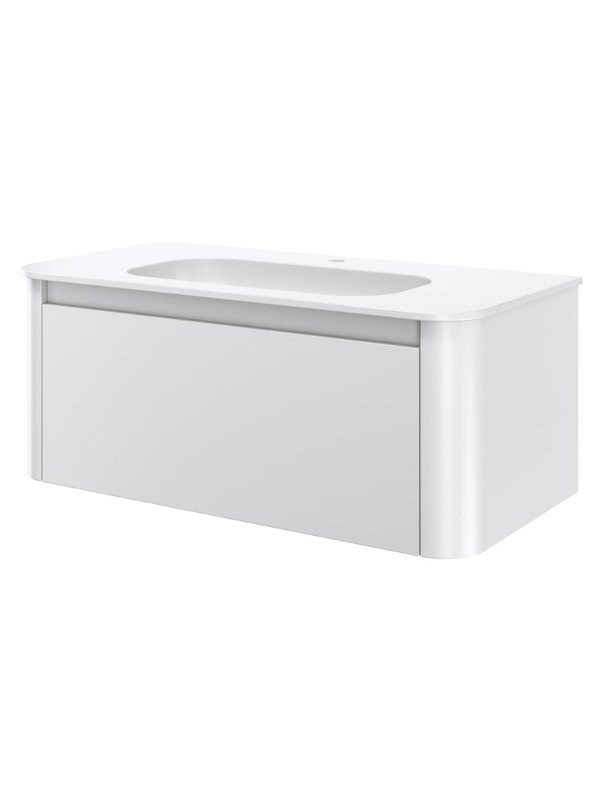 Тумба с раковиной Armadi Art Voi 100 подвесная, matt white